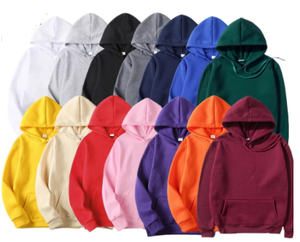 Sweat-shirt personnalisé uni à imprimé, grande taille, streetwear, vierge, unisexe, broderie, 100 % coton molletonné, à capuche - Product Image 1