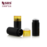 Envases de Desodorante Vacíos de Plástico AS de 15 ml, Aptos para Viajes, Botellas con Sistema de Giro para Cuidado Personal