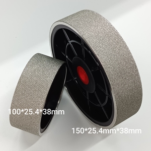 Disque diamanté texturé de 6 pouces, grain 80, avec anneau rouge électrolytique, allogement de 1 pouce, pour meulage humide de pierres précieuses, jade et verre - Product Image 5