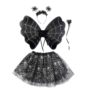 Falda de tul de Halloween para niños y alas de fiesta, conjunto de actuación, promoción, vestido de Spider Man para espectáculos de baile y escenario - Product Image 1
