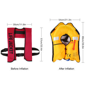 Veste <span class=keywords><strong>de</strong></span> <span class=keywords><strong>sauvetage</strong></span> <span class=keywords><strong>gonflable</strong></span> Oxford à gonflage <span class=keywords><strong>manuel</strong></span>, vente directe d'usine, avec flottabilité <span class=keywords><strong>de</strong></span> 150N, réfléchissante, certifiée CE, taille universelle - Product Image 5
