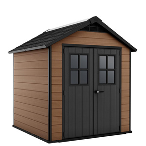 Casetta da Giardino Keter Newton 228x223.5x252H Cm, Effetto Legno Naturale Evotech Marrone - Product Image 1