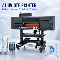 Impresora de Inyección de Tinta UV DTF Industrial XINMEI para Pegatinas de Cristal Personalizadas con Barniz Blanco CMYK