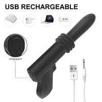Automatischer Teleskop-Dildo Vibrator für Erwachsene, USB-Wiederaufladbar, Wasserdicht, Sex-Gun Dildo für Frauen, Männer, G-Punkt und Anale Masturbation