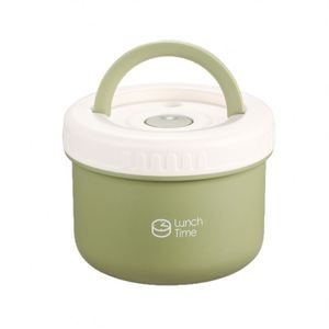 Boîte à lunch isotherme en acier inoxydable 304, boîte bento ronde hermétique, compatible micro-ondes, pour les employés de bureau et les étudiants - Product Image 1