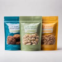 Sachet alimentaire en plastique BOPP refermable à fermeture éclair, forme découpée, qualité alimentaire, OEM