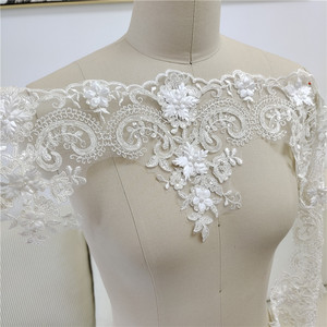 Dentelle à fleurs 3D bricolage à <span class=keywords><strong>la</strong></span> main robe de mariée <span class=keywords><strong>voile</strong></span> couture accessoires décoratifs - Product Image 1