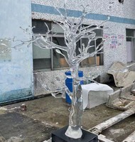 Escultura de Resina Transparente, Árbol de Cristal de Resina Transparente, Piezas Decorativas Europeas para Piso, Modelo Especial Personalizado de Fábrica
