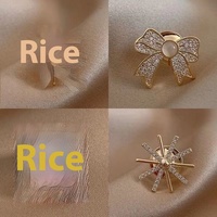 Broche nœud papillon en cristal pour enfants, style japonais mignon, anti-reflet, personnalisée, passe-partout, en alliage plaqué argent, épingle de col tendance