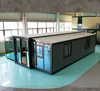 Maisons modulaires en acier préfabriquées de luxe de 20 pieds et 40 pieds, maison préfabriquée extensible avec salle de bain pour usage en appartement