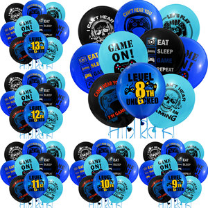 Set de Globos de Látex con Diseño de Videojuegos, 12 Pulgadas, Color Azul, para Decoración de Fiestas de Cumpleaños del 8º al 12º, para Niños Jugadores - Product Image 2