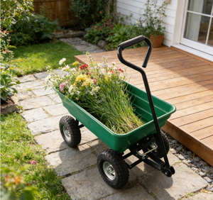 Carrello da <span class=keywords><strong>Giardino</strong></span> Robusto e Capiente <span class=keywords><strong>con</strong></span> Telaio Resistente per Giardinaggio, Cura del Prato e Trasporto in <span class=keywords><strong>Giardino</strong></span> - Product Image 5