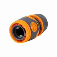 Raccords de jardinage 3/4 pouce en plastique orange et noir, raccord rapide en PVC pour tuyau, pression 150 bars, prise directe BS