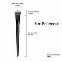 Pinceau de maquillage professionnel KB116 avec fibre de haute qualité de 0,07 mm, virole en aluminium épaissie et manche en bois de qualité supérieure