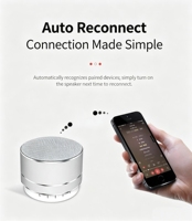 Mini-enceinte portable en métal 5.0 avec lumière RGB, lecteur audio sans fil, micro intégré, prise en charge TF et USB pour fêtes et activités en extérieur