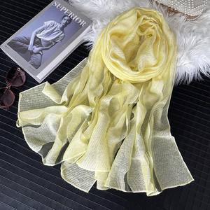 Sciarpa lunga moda in pizzo cavo sciarpa estiva nuova donna scialle in organza - Product Image 1