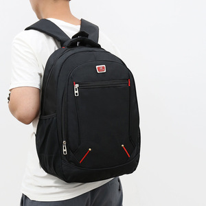 Laptop <b>Backpacks</b> <b>Large</b> Capacity Water-Repellent Unisex Business Travel Shoulder Straps Solid Color - Product Image 2