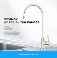Robinet de filtration d'eau potable moderne en céramique, en acier inoxydable sans plomb SUS304, filtre à eau à osmose inverse, robinet de cuisine pour boissons