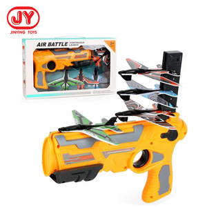 Jouet pistolet lanceur d'avions en mousse miniatures JinYing pour enfants, avec lancement continu et avion planeur volant - Product Image 2