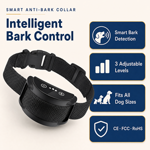 Collier <span class=keywords><strong>anti</strong></span>-<span class=keywords><strong>aboiement</strong></span> automatique <span class=keywords><strong>pour</strong></span> chiens, sans choc, avec bip et vibration, rechargeable par USB-C, étanche IP67 - Product Image 2