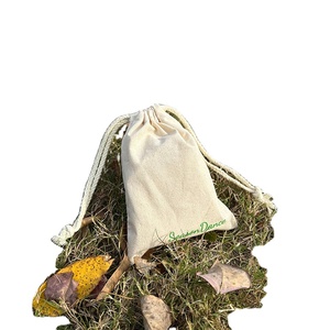 Bolsa de Joyería Personalizada, Bolsa de Algodón Orgánico, Bolsa Pequeña de Lona de Algodón con Cordón y Logotipo para Regalo - Product Image 1