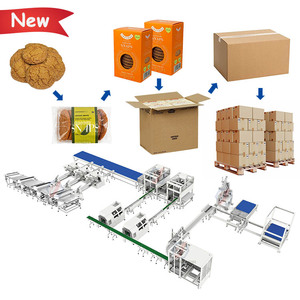 Automatische horizontale Fütterung Flow Keks Wafer Ginger snaps Zucker Cookie Tray Bag Verpackung Karton ier maschine Linie - Product Image 1