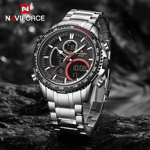 Venta caliente <span class=keywords><strong>NAVIFORCE</strong></span> <span class=keywords><strong>9182</strong></span> Relojes digitales de moda Cuarzo Impermeable Hombres Relojes de pulsera con fecha Semana Dial Reloj luminoso 2025 - Product Image 3