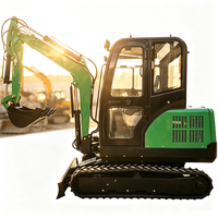 Mini-excavatrice de 3 tonnes avec moteur ISO CE et Euro 5 EPA, ripper, pince, lame niveleuse, fourche à palettes, attache-coupleur pour excavatrice