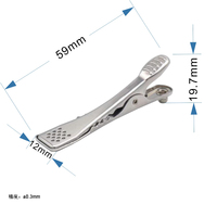 Clip d'électrode ECG universel réutilisable double fonction en cuivre nickelé, grandes tailles, consommable vétérinaire