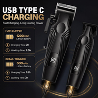 Tondeuse à Cheveux Professionnelle Sans Fil pour Hommes – Kit Complet de Coiffure Électrique