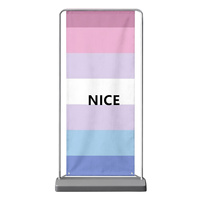 Latar Belakang Kustom Poliester Pola Pelangi Gay Bigender, Sangat Cocok untuk Tata Letak Photo Booth & Acara Perayaan