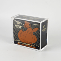 Prix direct usine, boîte de présentation classique en acrylique de qualité supérieure avec protection UV, couvercle magnétique, protection facile pour cartes ETB