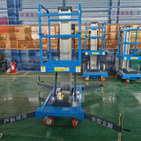 Livraison gratuite 10m électrique mât unique vertical en alliage d'aluminium ascenseur plate-forme pour personne fret petit matériel Cargo