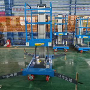 Pengiriman gratis 10m tiang tunggal listrik aluminium vertikal Platform Lift paduan untuk orang pengiriman barang kargo bahan kecil - Product Image 3