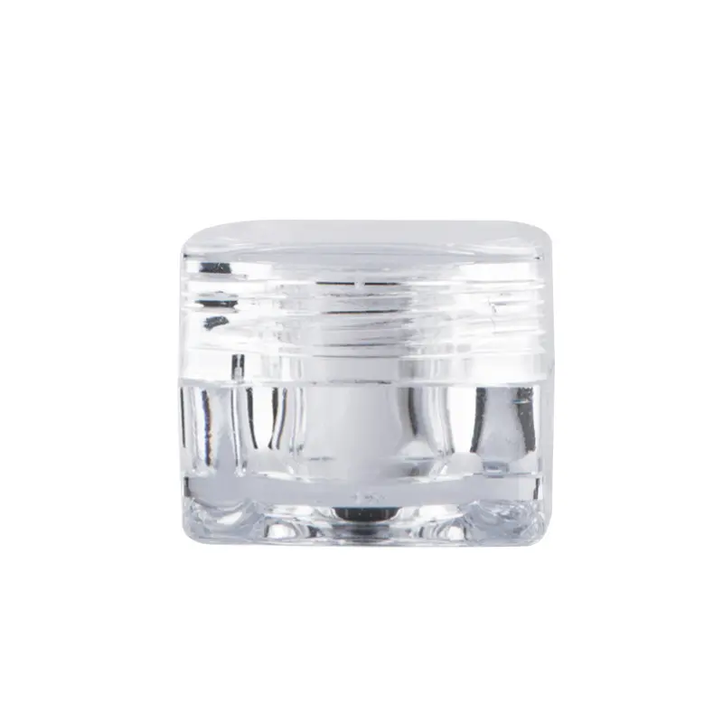 Wholesale Design Fashion 5G Subpackage Cream Jar Transparent Acrylic AS Mini Square Cream Bottle