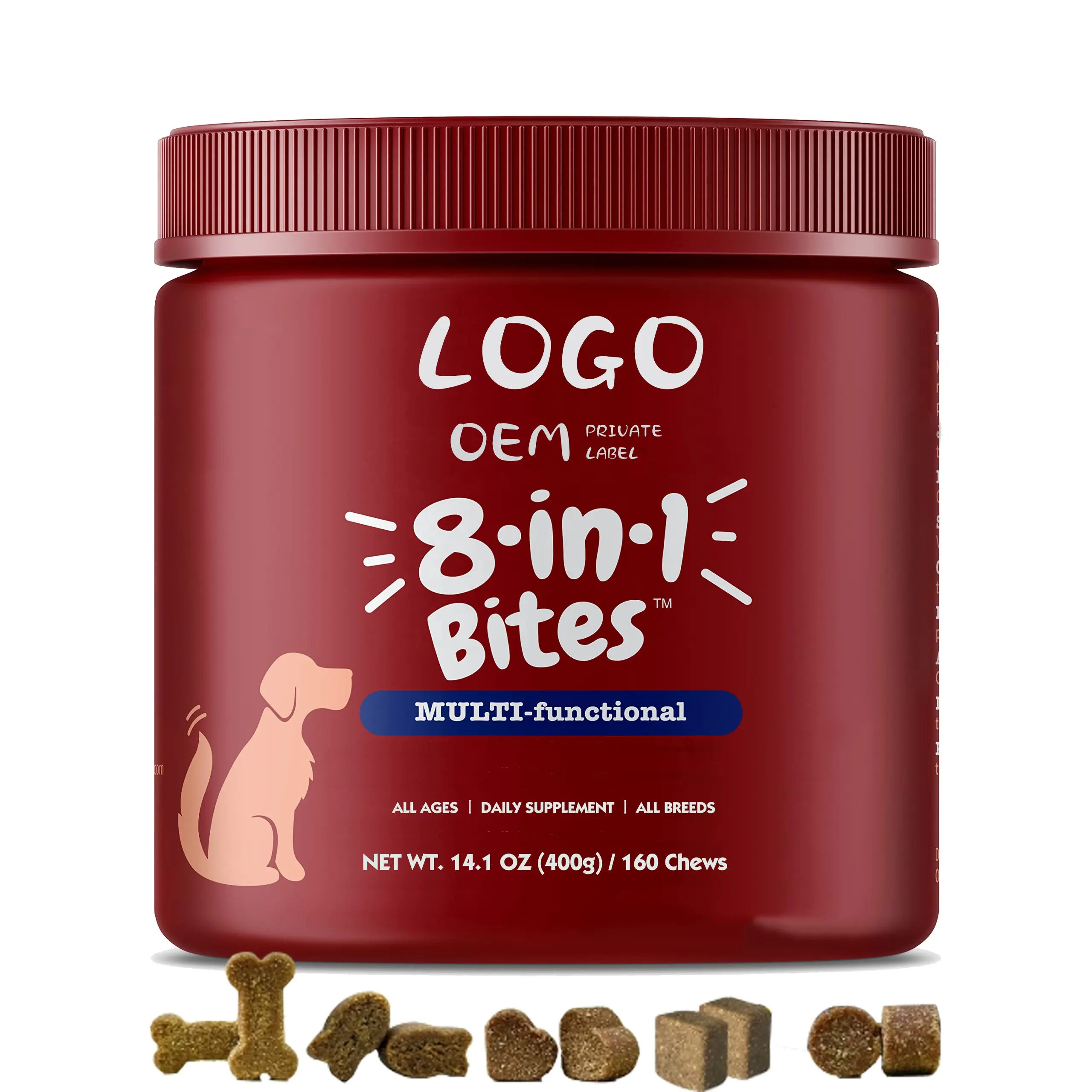 Produttore OEM cane vitamina calcio lecitina integratore anca e integratore articolare trattamento delle pulci Pet cura della salute degli animali domestici e integratori