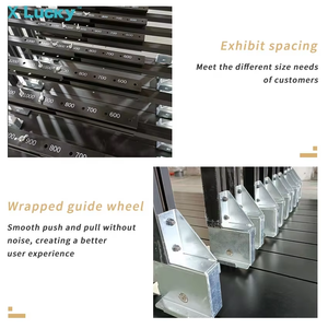 Nuovo stile Showroom Open Slat parete <span class=keywords><strong>negozio</strong></span> Showroom tessuti fieristico per esposizione a soffitto appesi piastrelle Rack - Product Image 4