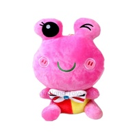 Tissu en peluche 15CM Crapaud vert Dj Music Speaker avec des jouets d'écouteurs