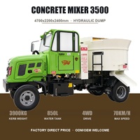 Boîte de vitesses pour bétonnière de chantier 6x4 auto-chargeante 5000 kg pour travaux d'infrastructure 2m³
