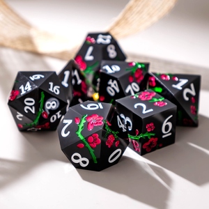 7pcs Per Set Packed Into PP <b>Bag</b> Role Games sharp Corner Resin <b>Dice</b> - Product Image 2
