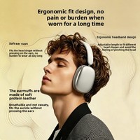 Nouveau Casque 2026 à Bouton Unique pour 5.4, Autonomie 8h, Audio Hi-Fi Basses Profondes, Annulation Active du Bruit, Privé