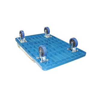 Nylon <b>Hand</b> <b>Cart</b> Four Wheel Foldable Platform Trolley Industrial Blue Plastic Cargo Transport <b>Cart</b> - Product Image 1