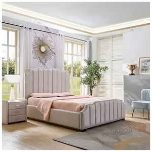 CX set di camere da letto moderne personalizzate mobili full king queen size struttura del letto testiera matrimoniale con contenitore