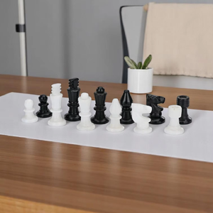 2pcs Polished Stone <b>Chess</b> <b>Set</b> Elegant Stone Crafts for Strategists - Product Image 3