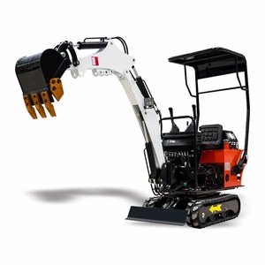 Miniexcavadora de cadenas de 1 tonelada de potencia de excavación para huertos, invernaderos y construcción en interiores - Product Image 1