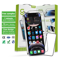 Aurey Vente Chaude Protection d'écran en verre anti-rayures 2.5D 9H personnalisée pour iPhone 15 14 Pro Max
