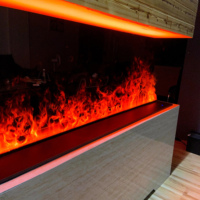 Cheminée électrique murale la plus vendue, insert de cheminée à vapeur d'eau 3D contrôlé par minuterie pour la décoration intérieure