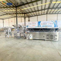 Automatische medium kleine chocolade-coatingmachine met chocoladesmelt tank voor de productie van biscuit, brood en snacks.