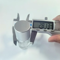 En stock – Flacon cylindrique en verre de 10 ml pour vernis à ongles, imprimé sérigraphié, avec pinceau, pour emballage cosmétique et diffuseur à bâtonnets