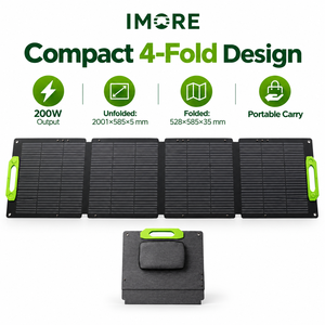 <b>200W</b> Portable Foldable <b>Solar</b> <b>Panel</b> Monocrystalline ETFE IP67 MC4 Module for Camping RV Travel and Portable Power Station Use - Product Image 2